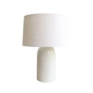 Glazed Off White Table Lamp