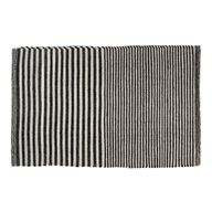 Black Stripes Cotton Floormat