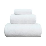 White Towels Set of 3 Cotton 100%