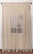 Airdot Plain linen sheer Curtains Color  café-1Panel 300cmX280cm