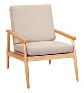 Fiji Armchair With Wooden Frame - Upholstered Back & Seat