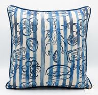 Blue Striped Cushion