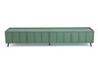 Carril Wooden TV Unit – 4 Hinged Doors - Steel Legs - Green