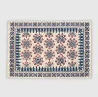 سجادة فسطاط قطنية منسوجة يدويًا – تصميم تراثي مزهر