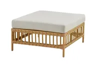 Bamboo Patio Ottoman With Cushion