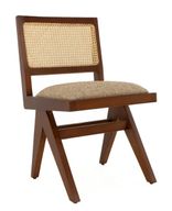 Mitzi Upholstered Cane Back Dining Chair