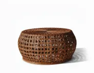 Sophie Bamboo Side Table - Round Design - Net Body