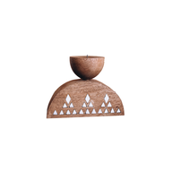Flare Beechwood Candle Holder