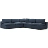 Commix Natural Wood Corner L-Shape Sofa - Hippo 30