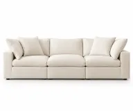 Upholstered Beech Wood Sofa with Mechanism