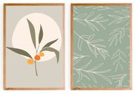 Green Olive Prints Set of 2