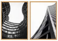 Black and White Photography Set of 2 Black & White Building Prints