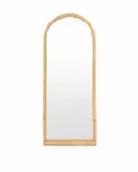 Isla Eco-Friendly Arched Mirror With Premium Bamboo and Rattan