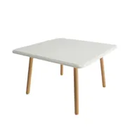 Square Table In Beech\Pine Wood With Slanted Legs