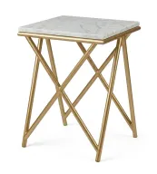 Pavo Side table AG1016 - Marble Top - Steel Base - Aquare