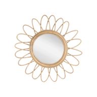 Flora Sunburst Bamboo Wall Mirror – Natural Elegance