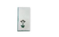 6 Napkin Linen Ecru Nile Lotus Aqua