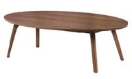 Oval Coffee Table - Premium Wooden Structure - Oak Finish