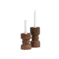 Gigil Wooden Candle Holder Set