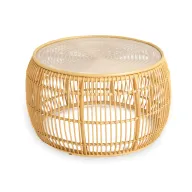 Round Bamboo Coffee Table