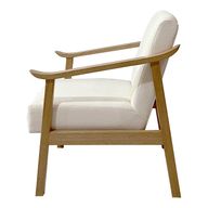Natura Armchair With Oak Wood Frame & Upholstered Body