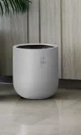 Fiber Glass Light Grey Pot