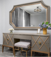 دريسير حديث بتصميم آرت ديكو مع مقابض نحاسية مخصصة