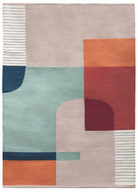 Temple Handwoven Cotton Rug With Abstract Design