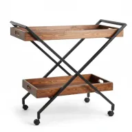 X Coffee Table on Wheels