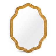 Lia Bamboo Wavy Mirror