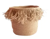 Cilia Jute Basket with Fringes