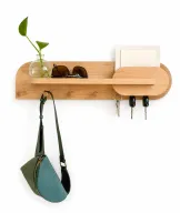Entryway Organizer Key Holder – Natural Wood
