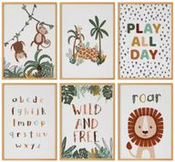 Kids Jungle Gallery Wall Set of 6