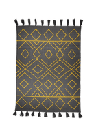 Golden Geometry Handmade Wool Kilim Rug