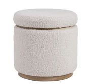 Machu Round pouf with Storage - Fully Upholstered