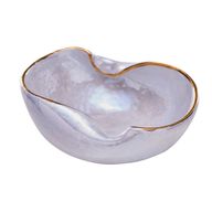 Gi Designs Wave Soup Bowl White & Gold
