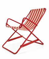 Summer Striped Metal Lounge Chair