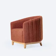 كرسي فلوتس - منجد بالكامل مع أرجل من خشب الزان