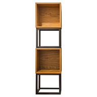 Double Cubic Shelving unit In Oak Veneer