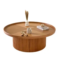 Ojai Coffee Table - Beech Wood & Oak Veneer - Round