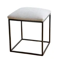 Hollow-B - Pouf - Upholstered Seat - Metal Legs