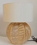 Aja Round Rattan Table Lamp