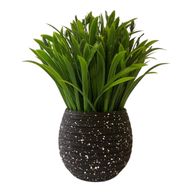 Artificial Grass Plants with Terrazzo Pot