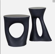 Side table 13 - Set Of 2 - Fiber Glass - Black