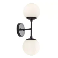 Black Dual Globe Wall Lamp wall m-7