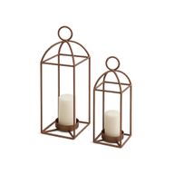 SteelNest Lanterns | Medium 14L x 14 W x 46 H cm | Golden Rose
