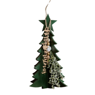 Green Wooden Christmas Tree Decor