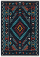 Midnight Turquoise Chenille Rug
