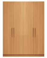 Hinged Wardrobe Closet With 5 Shelves - 160 cm