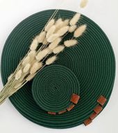 Handmade Woven Set Of One Placemat And One Coaster